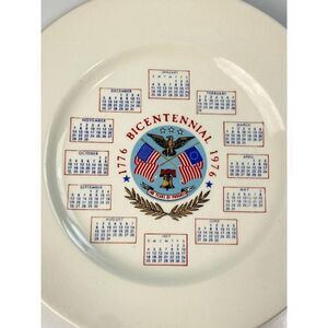 Vintage Sachs New York 80th Bicentennial 1776-1976 Collectors Plate Calendar CZ0
